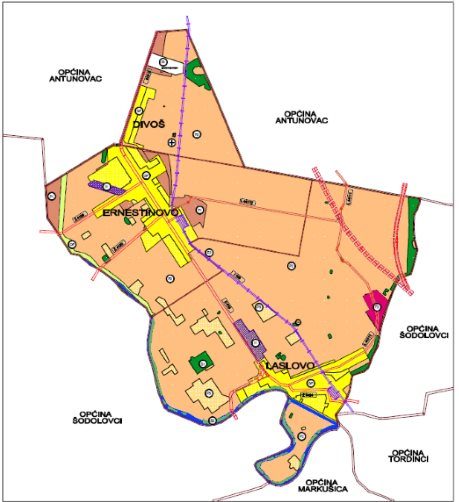 Prostorni plan uređenja Općine Ernestinovo Korištenje i namjena površina